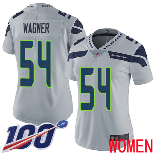 Seattle Seahawks Limited Grey Women Bobby Wagner Alternate Jersey NFL Football 54 100th Season Vapor Untouchable